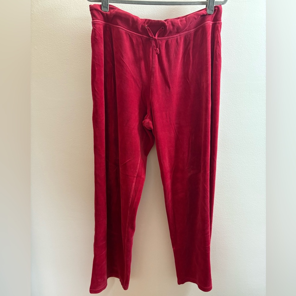 Athletic Works Red Velour Bootcut Lounge Athletic XL (16/18)